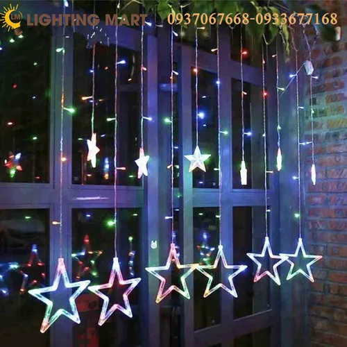 ĐÈN LED CHỚP TRANG TRÍ  MÀN SAO 12 SAO SIÊU ĐẸP