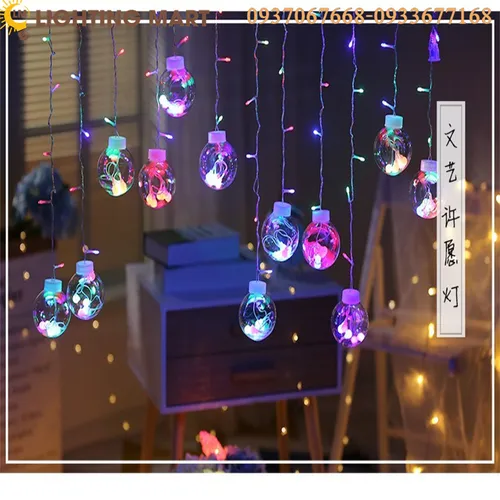 ĐÈN LED CHỚP TRANG TRÍ  MÀN BÓNG TRÒN 12 BÓNG SIÊU ĐẸP