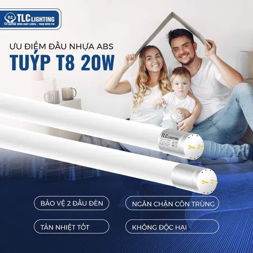 ĐÈN TUÝP LED 1M2 20W THƯƠNG HIỆU TLC - ĐÈN LED TIẾT KIỆM ĐIỆN CAO CẤP 