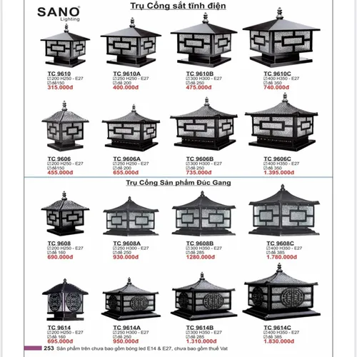 ĐÈN TRỤ CỔNG NGOÀI TRỜI 02