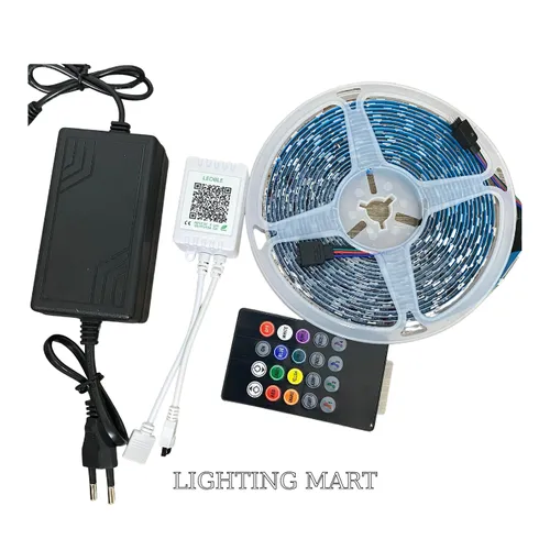 Đèn Led dây dán RGB cảm ứng nhạc 5M 12V có kết nối app điện thoại