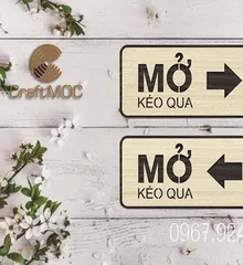 Bảng Hướng Dẫn Bằng Gỗ Hướng Kéo Trái Phải Giải Pháp Tiện Lợi Và Độc Đáo