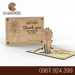 Tranh gỗ Cảm ơn mẹ