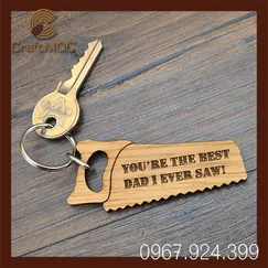 Móc Khóa Gỗ Tặng Cha