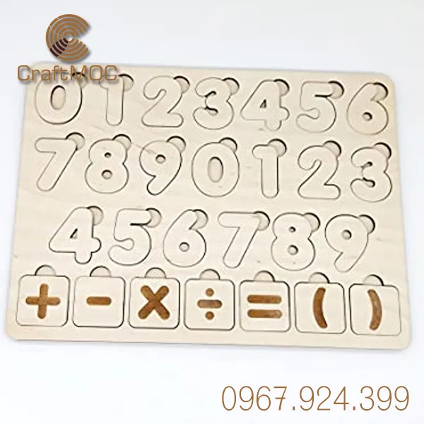 Đồ Chơi Ghép Số Bằng Gỗ