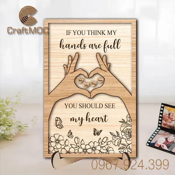 Quà Tranh Gỗ Trao Yêu Thương Thông Điệp Từ Trái Tim