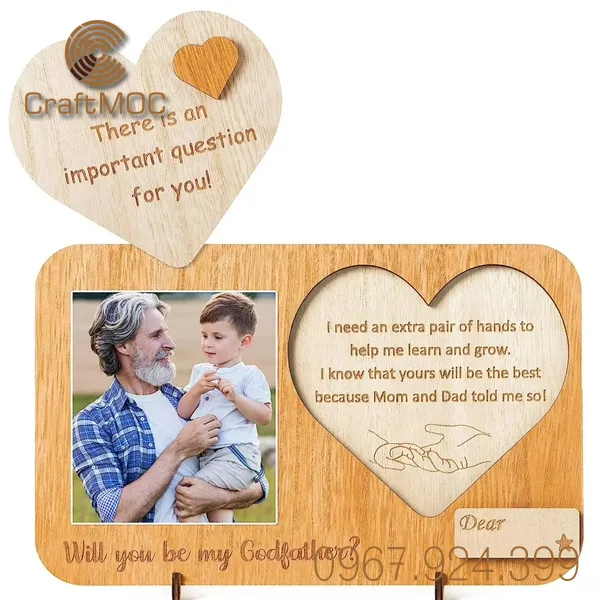 Khung Ảnh Gỗ Trang Trí Cắt Laser