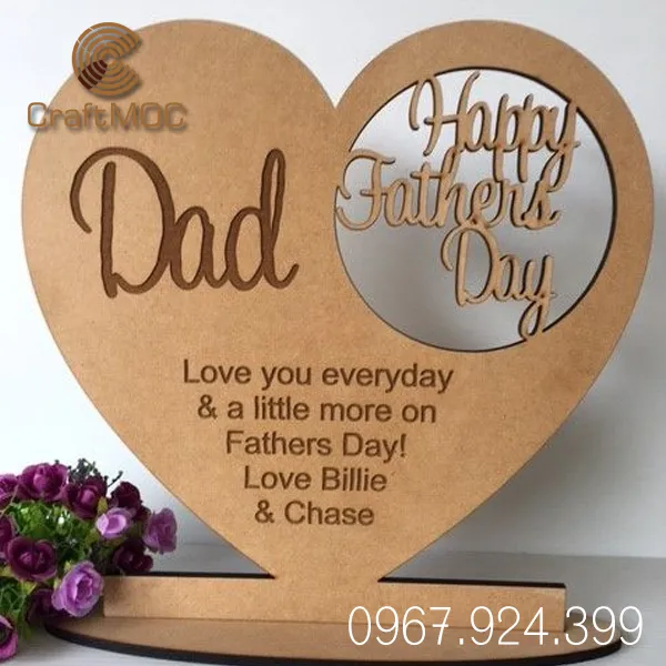 Tranh Gỗ Happy Father’s Day Món Quà Ý Nghĩa Dành Tặng Cha