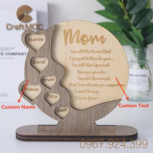 Tranh Gỗ Lời Yêu Thương Tặng Mẹ