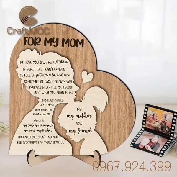 Tranh Gỗ For My Mom Món Quà Tình Thân Ý Nghĩa