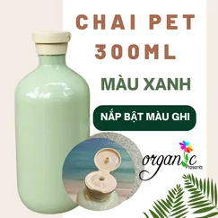 CHAI PET 300ML XANH (NẮP BẬT MÀU GHI)