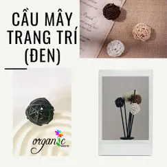 QUẢ CẦU MÂY TRANG TRÍ QUE KHUẾCH TÁN (MÀU ĐEN)