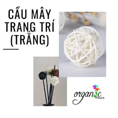 QUẢ CẦU MÂY TRANG TRÍ QUE KHUẾCH TÁN (MÀU TRẮNG)