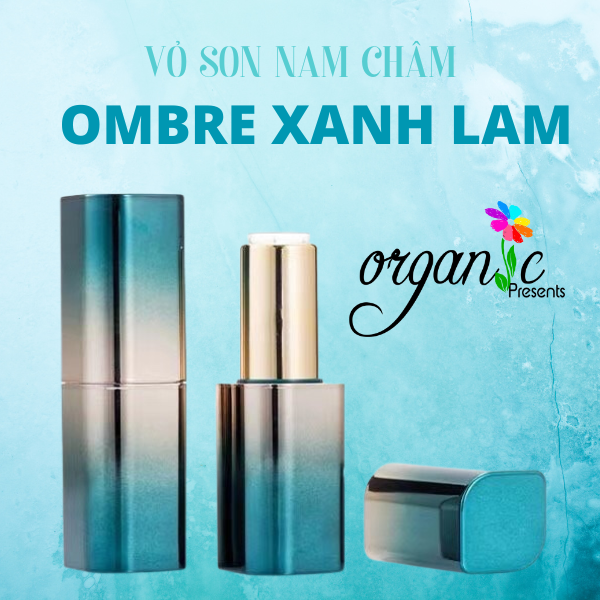 VỎ SON HANDMADE (NAM CHÂM - OMBRE XANH LAM)