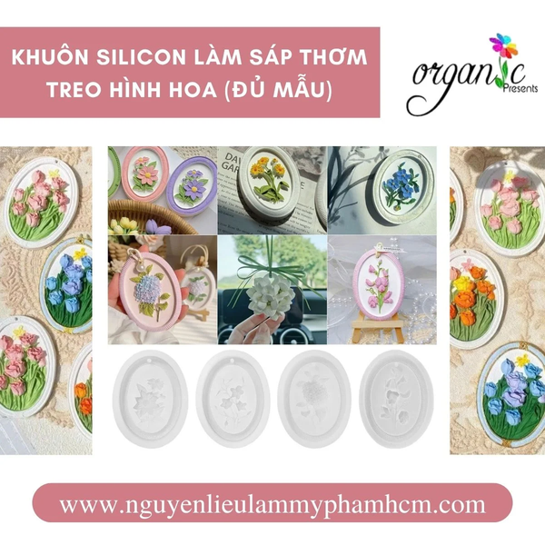KHUÔN SILICONE SÁP THƠM TREO HOA CẨM TÚ CẦU 2 (ST7)