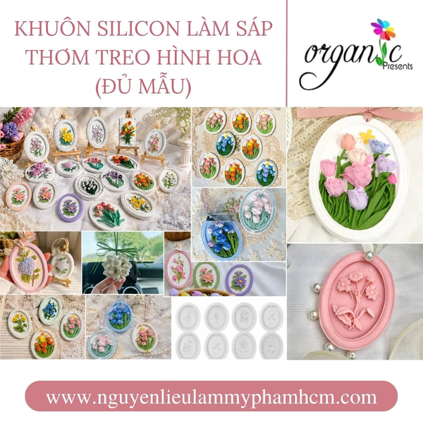 KHUÔN SILICONE SÁP THƠM TREO HOA CẨM TÚ CẦU 2 (ST7)