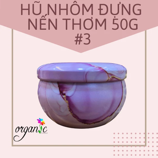 HŨ NHÔM ĐỰNG NẾN THƠM 50 G (5 MẪU)