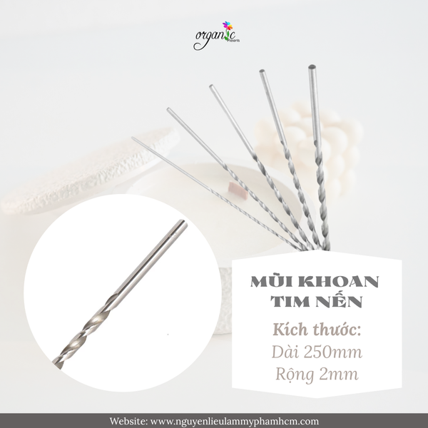  MŨI KHOAN TIM NẾN BẰNG TAY 2MM