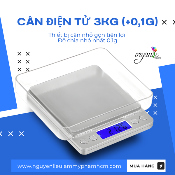 CÂN ĐIỆN TỬ 3KG (+0,1G)
