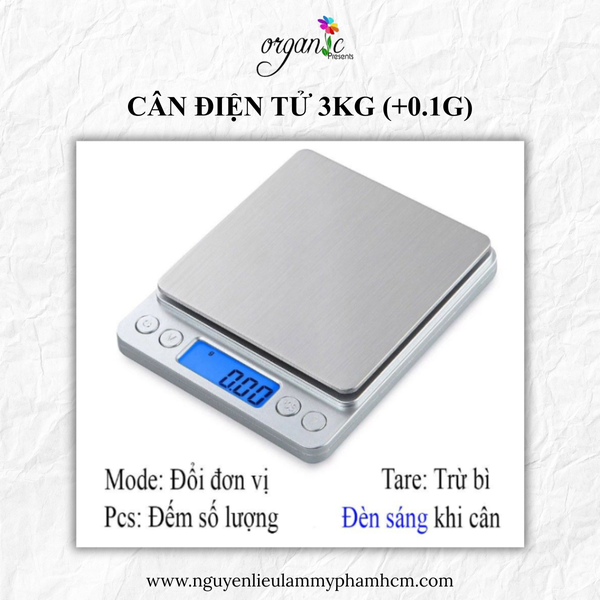 CÂN ĐIỆN TỬ 3KG (+0,1G)