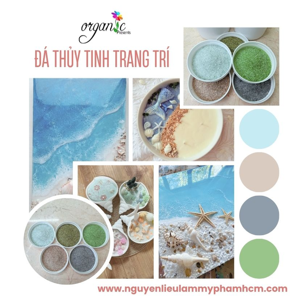 ĐÁ THỦY TINH TRANG TRÍ NẾN THƠM / RESIN/ THẠCH CAO