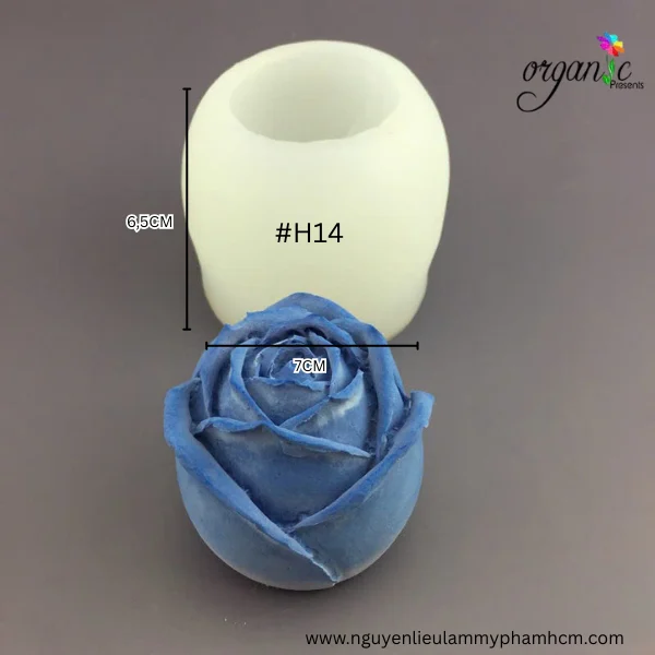 KHUÔN SILICONE HÌNH HOA HỒNG TRÒN 6 SIZE (H14)