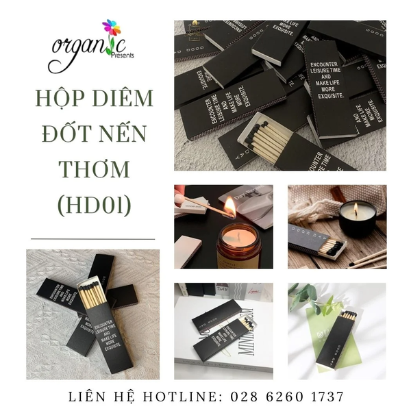 HỘP DIÊM ĐỐT NẾN THƠM (HD01)