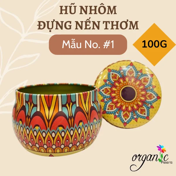 HŨ NHÔM ĐỰNG NẾN THƠM 100G (4 MẪU)