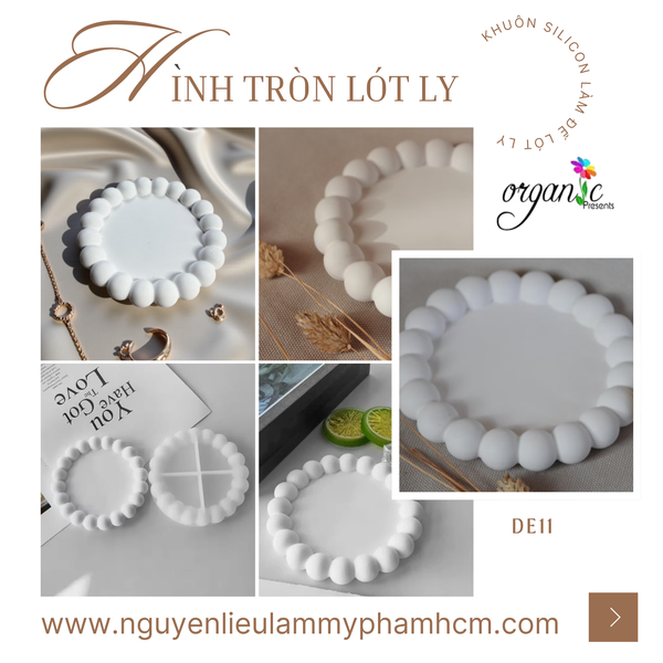 KHUÔN SILICON LÀM ĐẾ LÓT LY (HÌNH TRÒN - DE11)