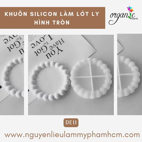 KHUÔN SILICON LÀM ĐẾ LÓT LY (HÌNH TRÒN - DE11)