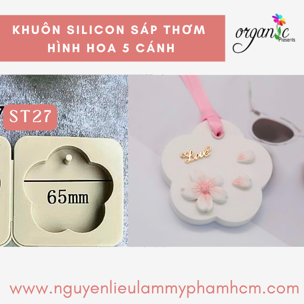 KHUÔN SÁP THƠM (HÌNH HOA 5 CÁNH - ST27)