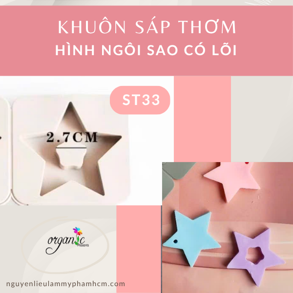 KHUÔN SÁP THƠM (HÌNH NGÔI SAO CÓ LÕI - ST33)