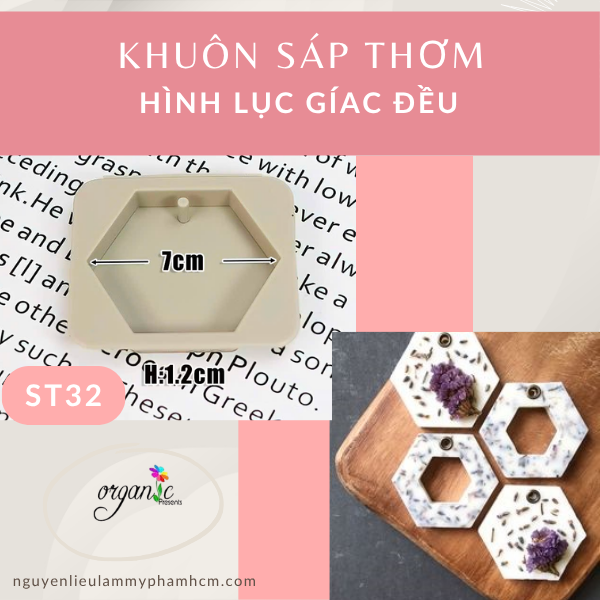 KHUÔN SÁP THƠM (HÌNH LỤC GIÁC ĐỀU - ST32)