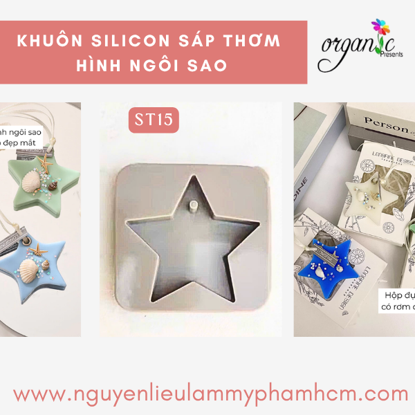 KHUÔN SÁP THƠM (HÌNH NGÔI SAO - ST15)