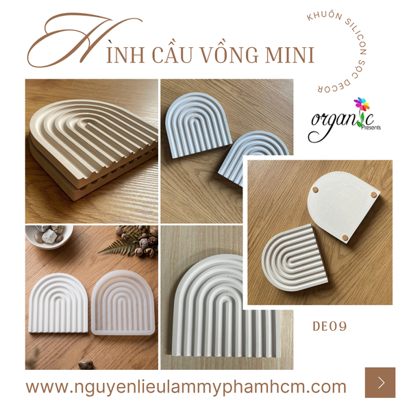 KHUÔN SILICON SỌC DECOR (HÌNH CẦU VỒNG - DE09)