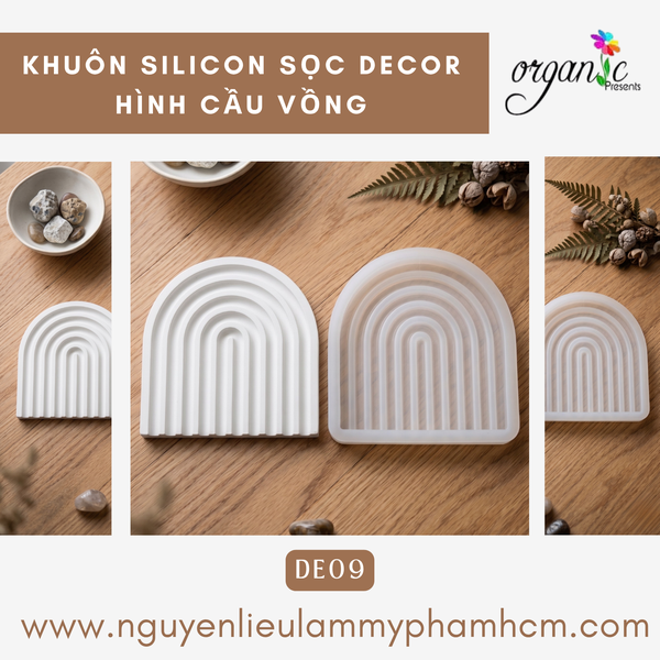 KHUÔN SILICON SỌC DECOR (HÌNH CẦU VỒNG - DE09)