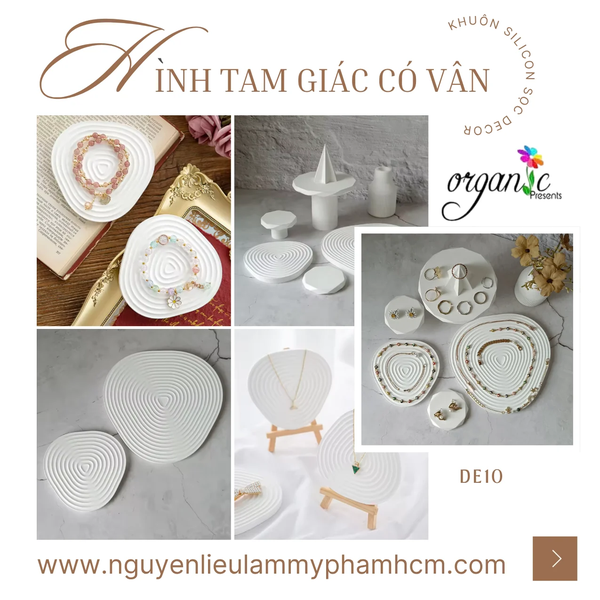 KHUÔN SILICONE SỌC DECOR HÌNH TAM GIÁC (DE10-S)