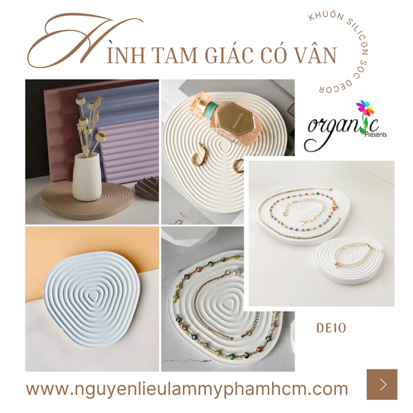 KHUÔN SILICONE SỌC DECOR HÌNH TAM GIÁC (DE10-S)