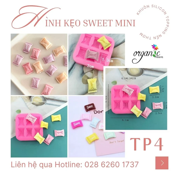 KHUÔN SILICON TOPPING HÌNH BÁNH KẸO, TRÁI CÂY, ĐỒ DECOR TRANG TRÍ