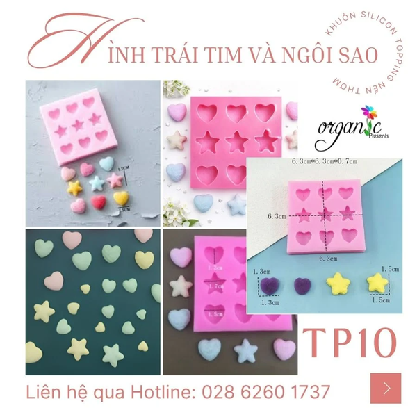 KHUÔN SILICON TOPPING HÌNH BÁNH KẸO, TRÁI CÂY, ĐỒ DECOR TRANG TRÍ