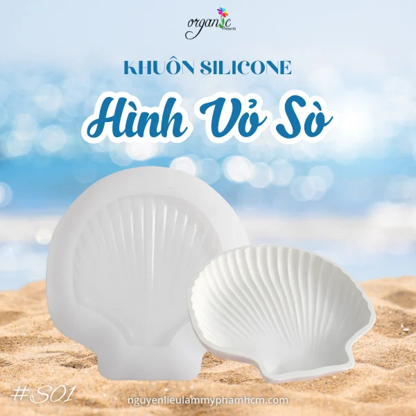 KHUÔN SILICONE LÀM THẠCH CAO HÌNH VỎ SÒ (SO1)