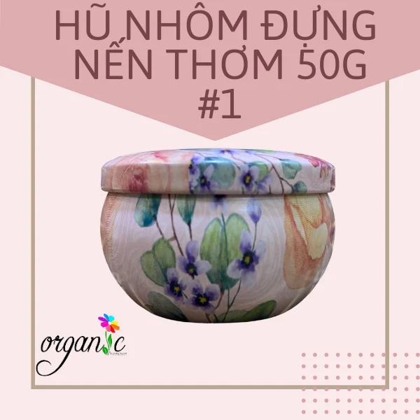 HŨ NHÔM ĐỰNG NẾN THƠM 50 G (5 MẪU)