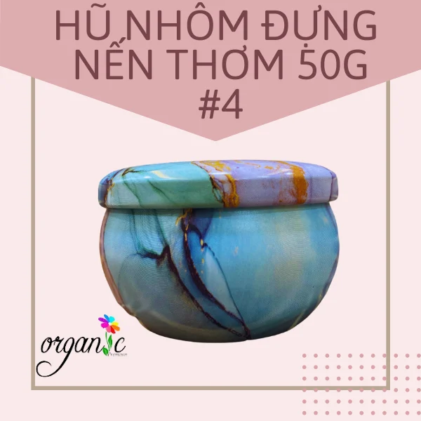 HŨ NHÔM ĐỰNG NẾN THƠM 50 G (5 MẪU)