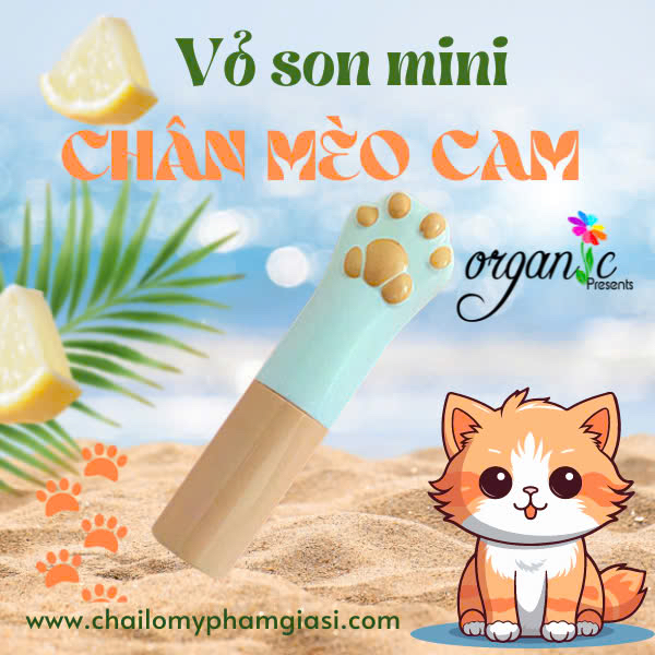 VỎ SON DƯỠNG MINI (CHÂN MÈO CAM)