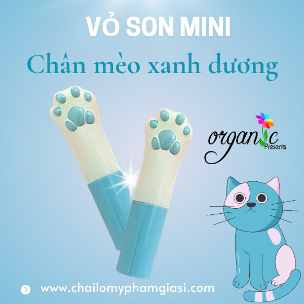 VỎ SON DƯỠNG MINI (CHÂN MÈO XANH DƯƠNG)