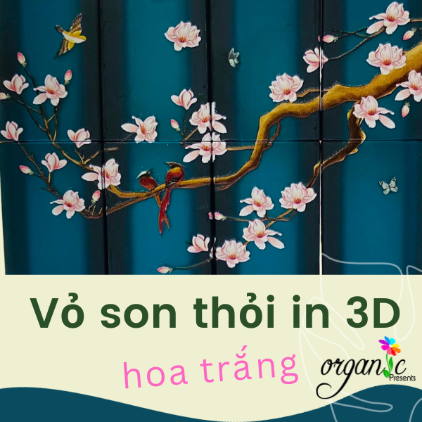 VỎ SON HANDMADE (IN 3D - MÀU XANH HOA TRẮNG)