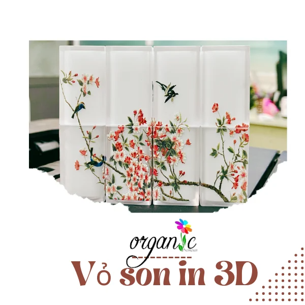 VỎ SON HANDMADE (IN 3D - MÀU TRẮNG HOA ĐỎ)