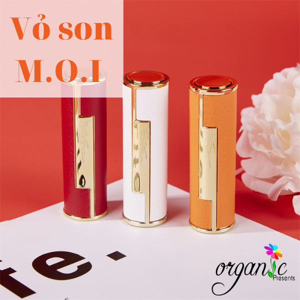 VỎ SON HANDMADE (M.O.I - BỌC DA MÀU CAM) 