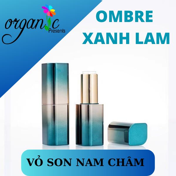 VỎ SON HANDMADE (NAM CHÂM - OMBRE XANH LAM)