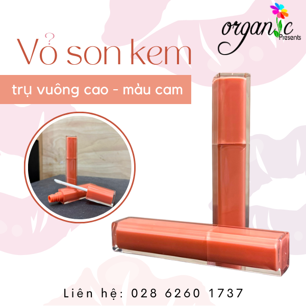 VỎ SON KEM (TRỤ VUÔNG CAO - MÀU CAM)